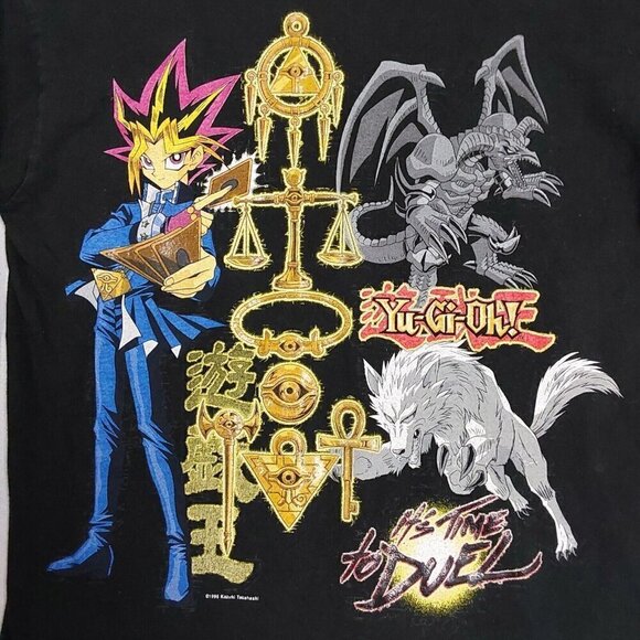 Vintage Yu-Gi-Oh! Its Time to Duel 96' Kazuki Takahashi Shirt Large - Picture 2 of 8